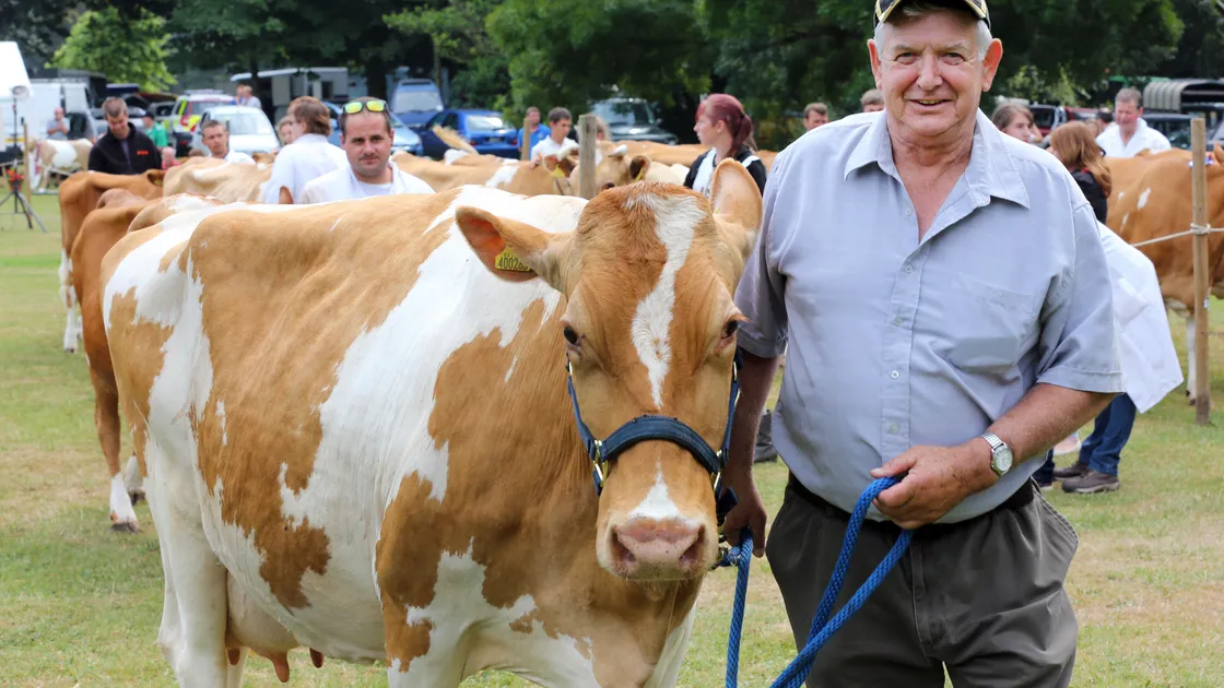 Jim Jamouneau was a dairy farmer and show manager of the Royal Guernsey Agricultural and Horticultural Society Show, where this picture was taken, for many years. (29640426)