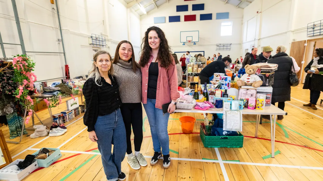 A fundraising event was held at Styx Centre to raise money for vital cancer treatment for Christine Morgan, who has been diagnosed with metastatic squamous cell carcinoma cancer. Her family are hoping to raise around £12,000 for her treatment. Event organiser Louise Borselli, left, with Christine’s family, Chelsea Hutton and Stephanie Morgan, right