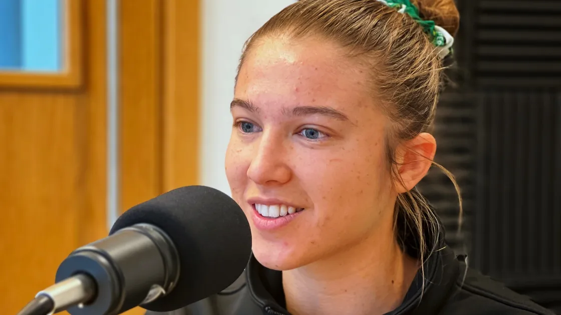 Netball development officer Amy Fallaize speaking on this week's Guernsey Press Sport Podcast. (Picture by Tony Curr)