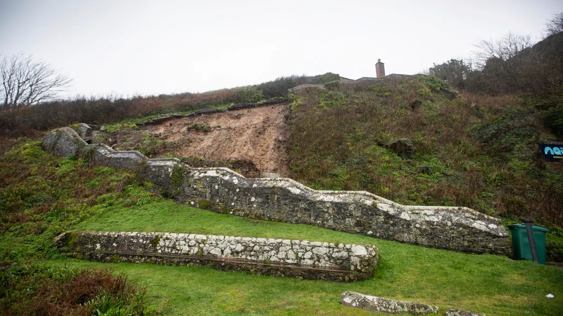 Landslide at La Vallette last week. (27380502)