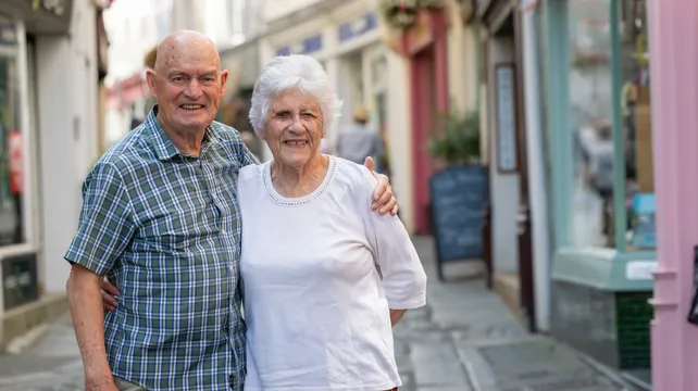 Diamond anniversary couple return to honeymoon island