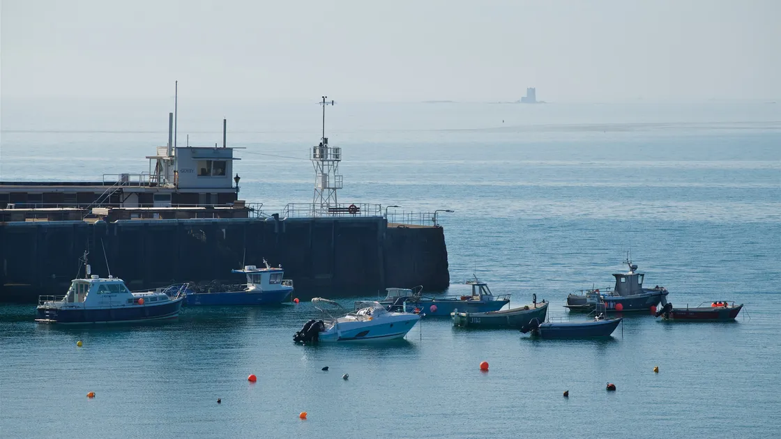 Jersey's Gorey harbour and Seymour Tower. (Picture by Rob Currie, 29076951)