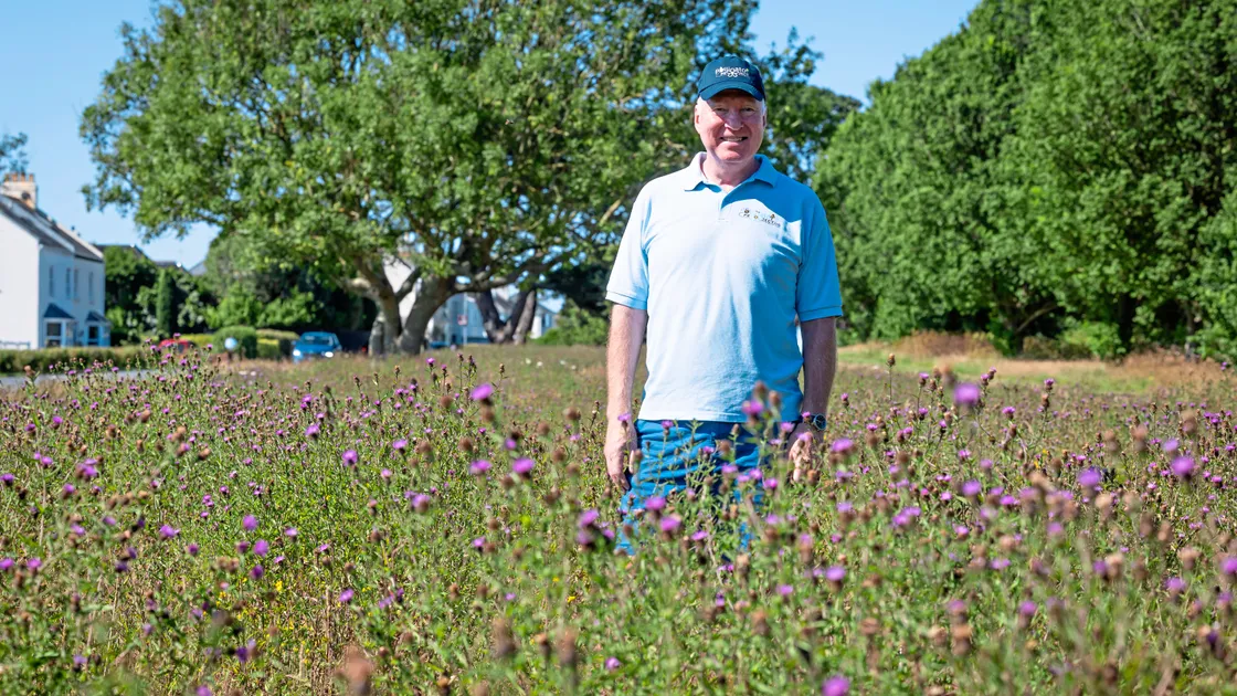 Gordon Steele is chairman of the Pollinator Project, which wants to hear people’s ideas for the future of the field along Fort Road.