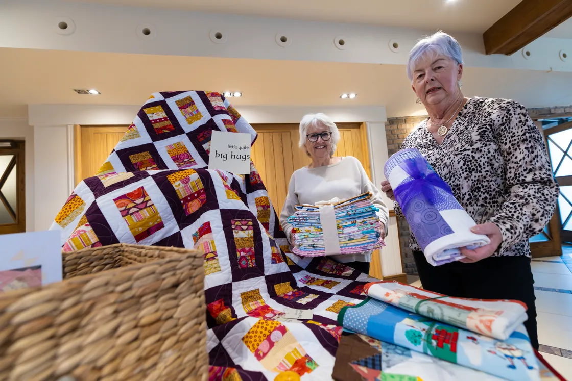 Megs, left, and Priscilla at the launch of the project