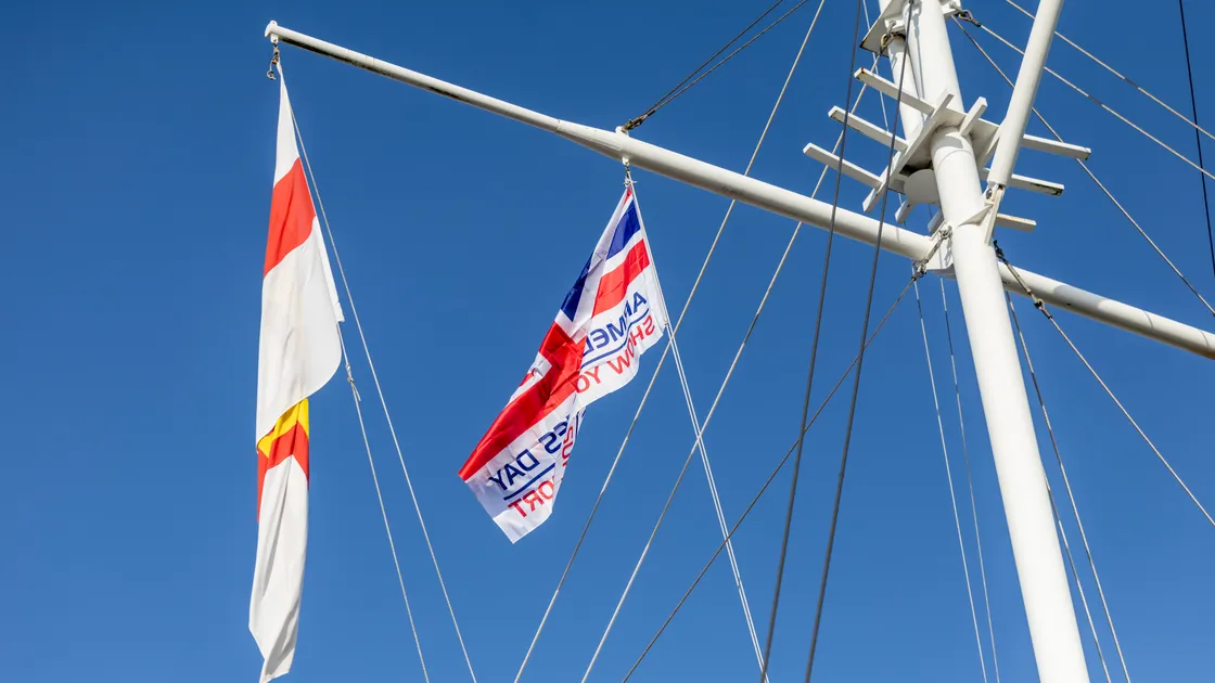 This morning, the Armed Forces Day flag was raised on the mast of the Weighbridge Roundabout and more will be raised at other locations around the island.