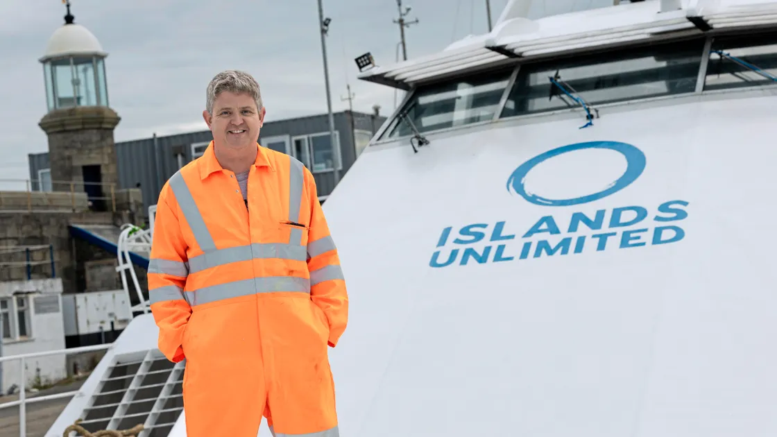 Islands Unlimited CEO Chad Murray, pictured on the San Pawl, said that the Channel Islands’ newest inter-island ferry service is particularly looking to increase awareness in Jersey for next summer