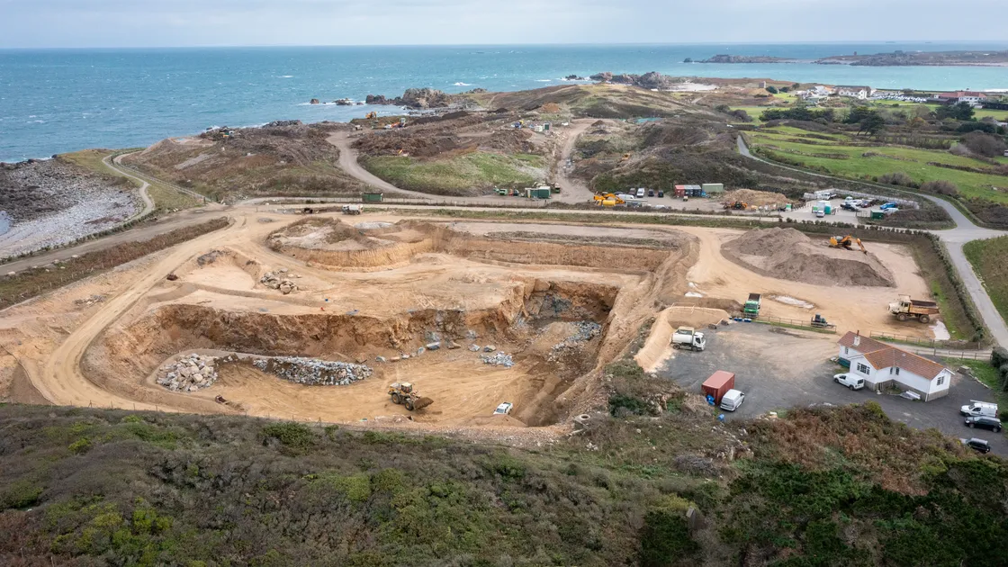 The stone produced is used mostly on-island, with small quantities sent to Sark or Herm, for making asphalt and mixing concrete