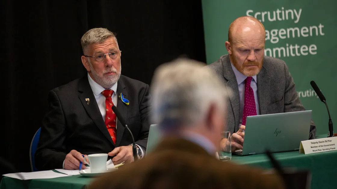 Deputies Adrian Gabriel and Gavin St Pier have brought a motion to debate the accounts of the Office of Public Trustee. (Picture by Sophie Rabey, 33833005)