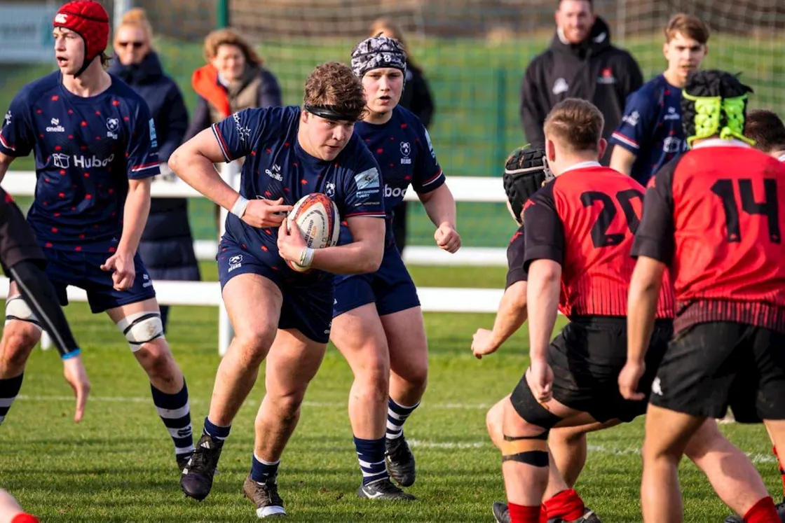 Guernsey Rugby Academy colt Fraser Kent in action for the Bristol Bears U18s. (Picture supplied)