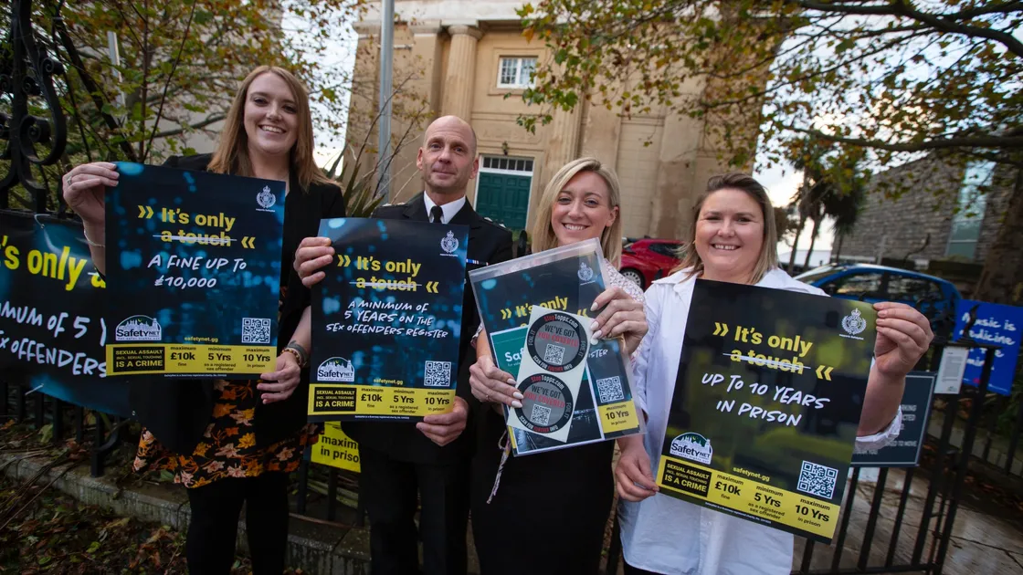 L-R: Poppy Murray (Safety Net chair), Ian Scholes (deputy chief of police), Charlie Cox (Sexual Assault Referral Centre manager) and Jenny Murphy (Victim Support & Witness Service manager). (Picture by Luke Le Prevost, 32699000)