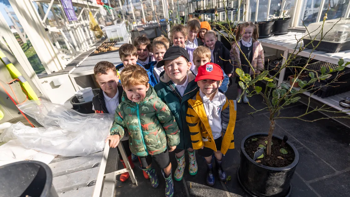 Reception children from Vale Primary School enjoyed a trip to the regenerative agriculture project at Les Adams Farm as part of the States' cultural enrichment programme. 									 (Picture by Sophie Rabey, 34652549)
