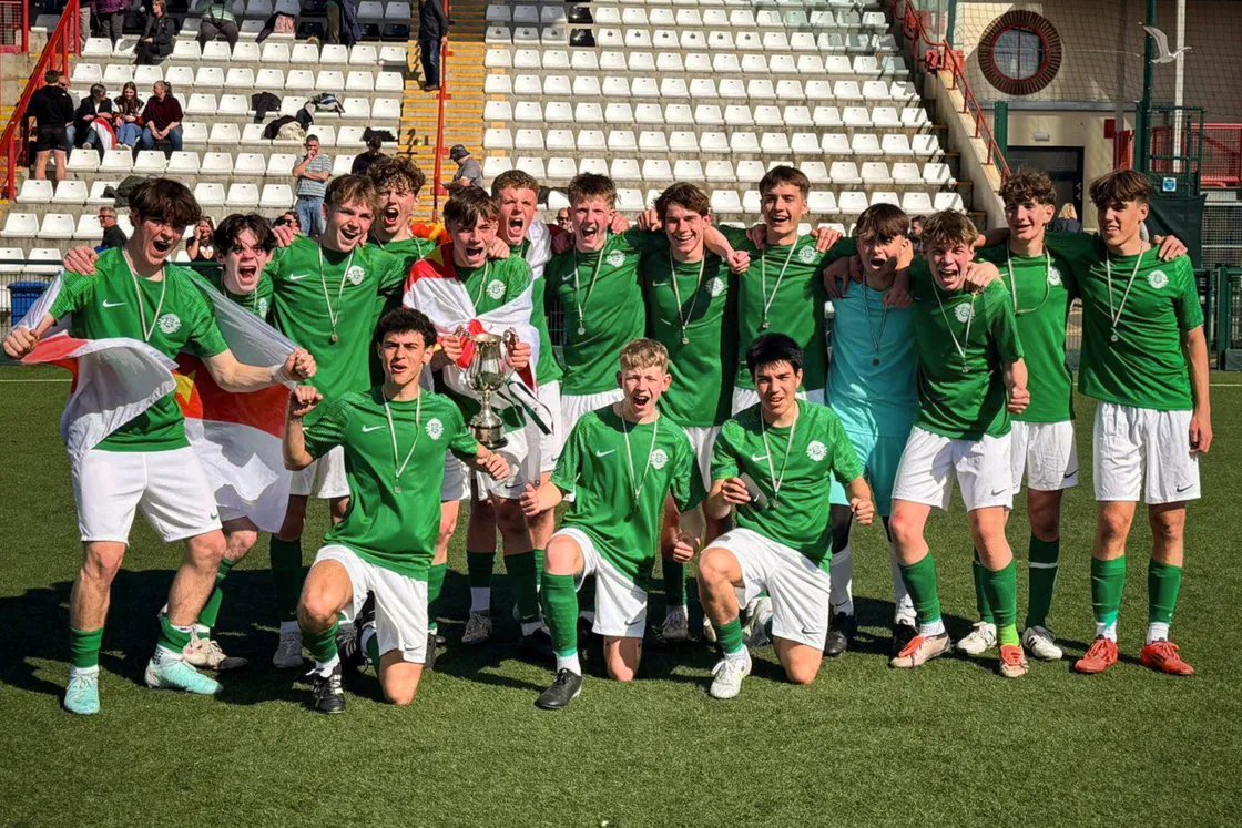 The Guernsey celebrate a long-awaited U16 Muratti success.