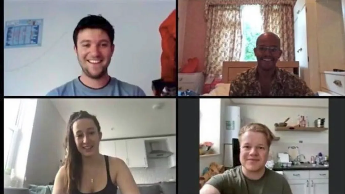 GuernsAgainstDiscrimination members Eva James (top left), Charlotte Parkes (top right), Alex Robinson (second down on left), Josh Macksoni (second down on right), Paige Williams (third left), Pieter Durman (third right), and Ewan Frolich (bottom). Immage supplied by Charlotte Parkes. (28364639)