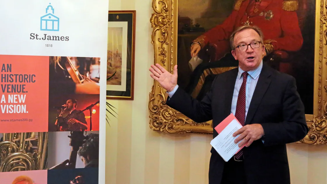 Peter Niven, president of the Friends of St James, launching its 200th anniversary celebrations at Government House last night when he announced it was reaching out to the younger generation. (Picture by Steve Sarre, 19617966)