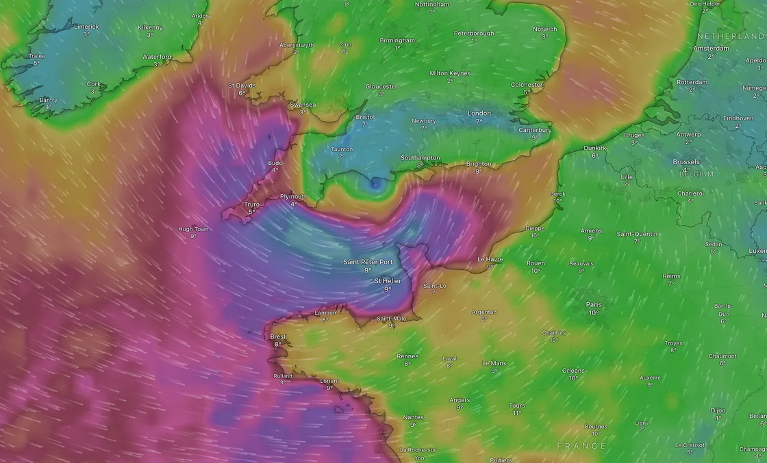 Winds are being forecast to peak between 9pm and midnight