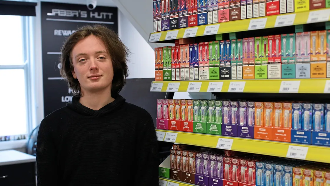 Willow Brock from the Darth Vaper vape shop in the Upper Pollet. (Picture by Tom Videlo, 32877040)