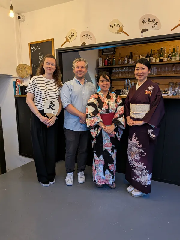 Naoko and Mayuno held a calligraphy workshop and tea ceremony at Tokkuri in Trinity Square