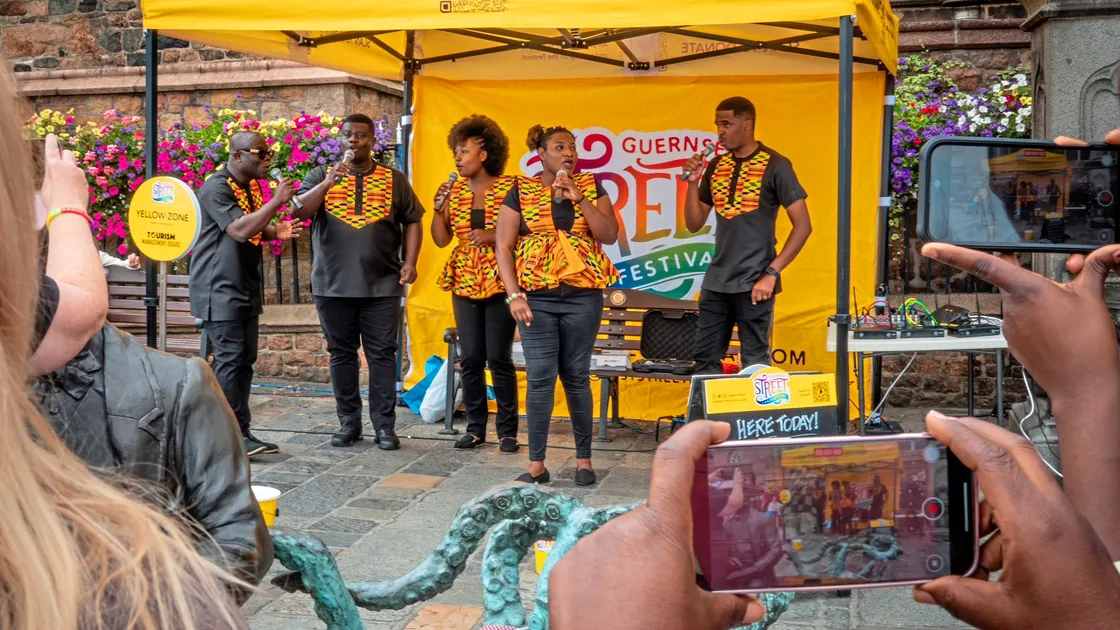 Guernsey-based a cappella group Praizapella were the joint winners of the best newcomer award.