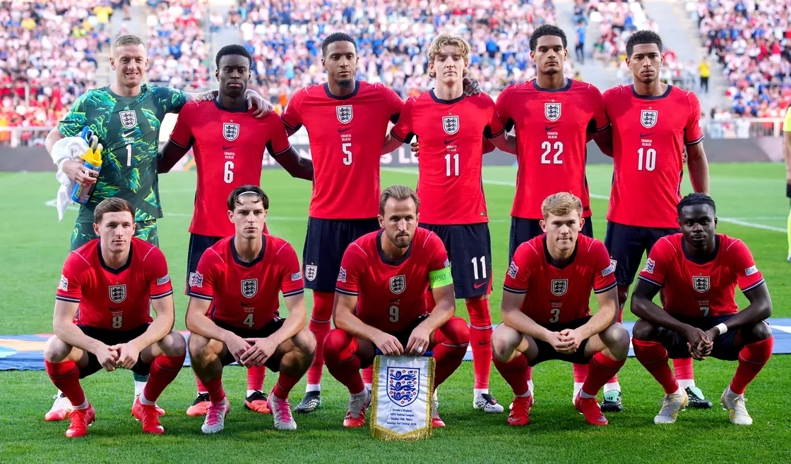 Scott, wearing number four, lined up alongside his good friend and former England U21 teammate Elliot Anderson, bottom left.