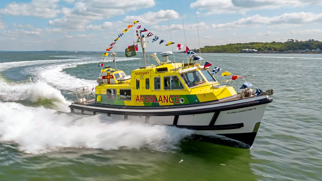 The marine ambulance is currently in the Isle of Wight undergoing an extended programme of preventative and remedial maintenance.