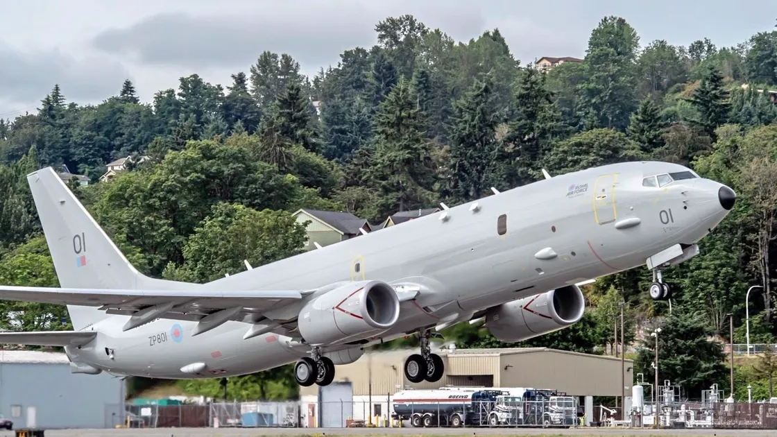 Test flight of Poseidon MRA Mk1 ZP801, which will go into service with 201 Squadron. It is due to arrive in the UK in early spring 2020. (Picture copyright Boeing)