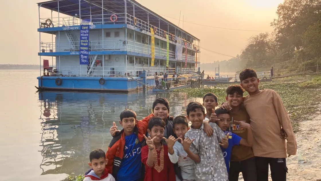 Some of the people who benefitted from the Overseas Aid & Development Commission’s funding of a three-year eye care project at the Jibon Tari Floating Hospital in Bangladesh.
