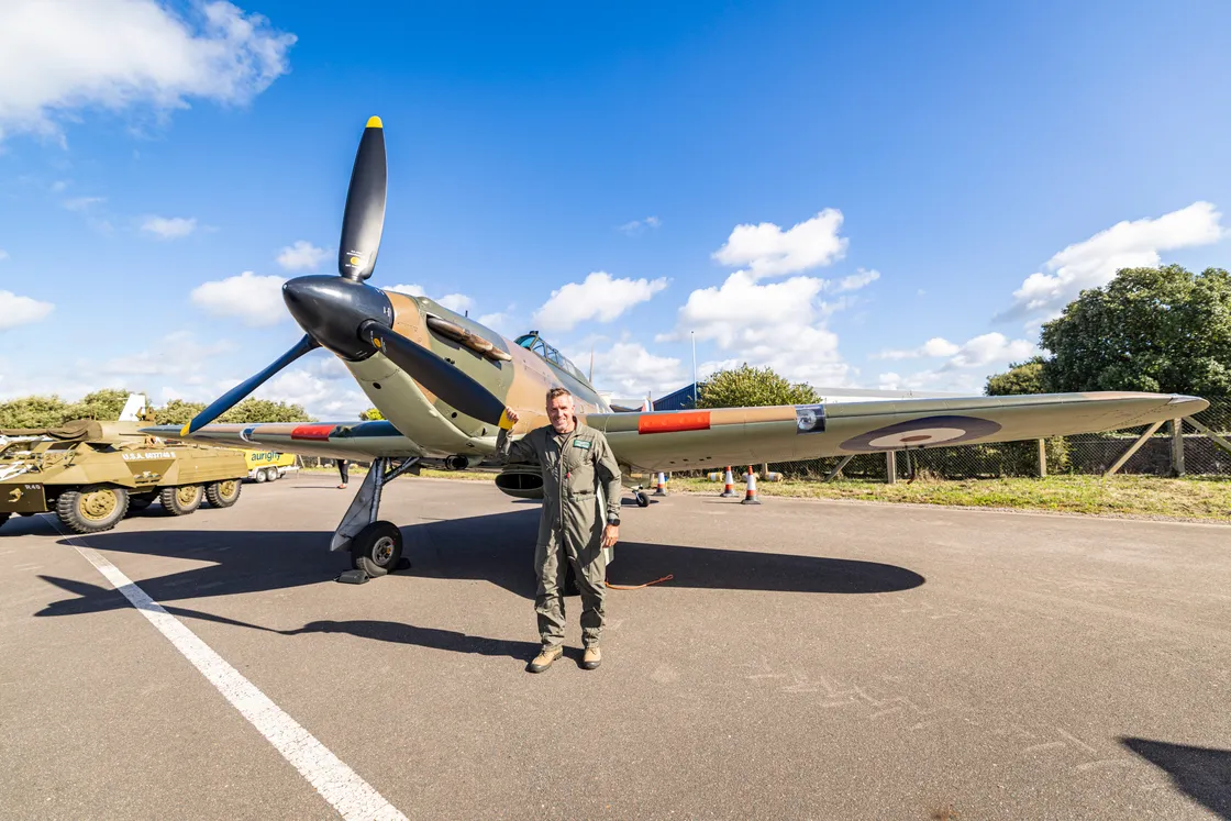 Mr Brown said his objective of taking part in last night’s air display was to show off the plane and what it was able to do.