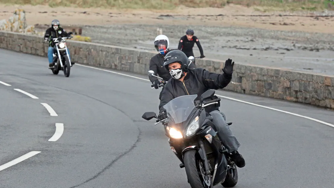 About 40 bikers took part in the ride to raise awareness of the Stop Male Suicide campaign. (Pictures by Steve Sarre, 23332849)