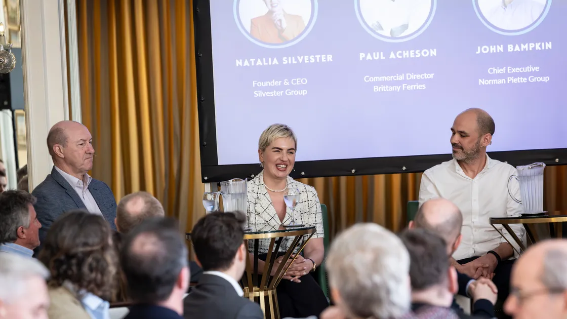 The Chamber of Commerce event at the OGH on the subject of links with France. Left to right, John Bampkin, Natalia Silvester and Paul Acheson. 					 (Picture by Peter Frankland, 34663312)
