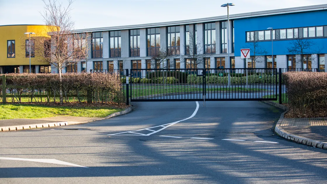 The gates to St Sampson's High School, and other education settings on the island, will remain closed a while longer. (Picture by Sophie Rabey, 29194452)