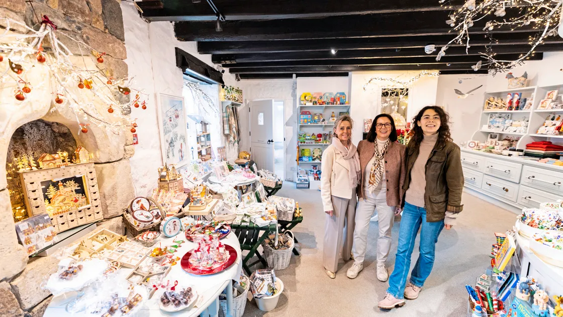 Left to right, Ann Segers, Dorothé Lord and Elainer Laine at The Folk and Costume Museum