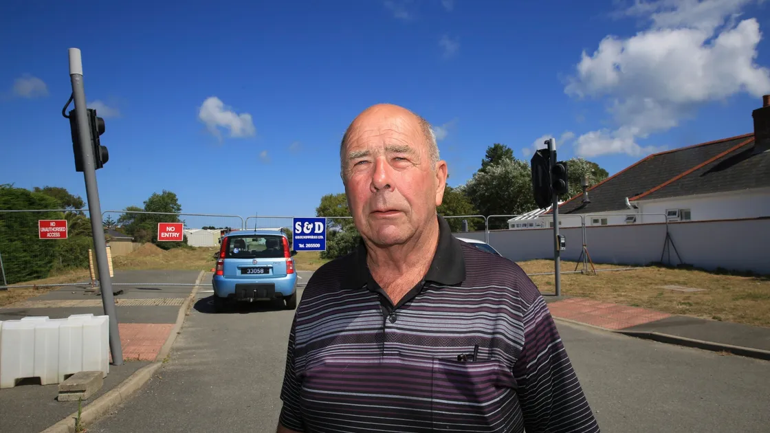 Junior Vale Constable Bill Cohu in Route Militaire. The douzaine is concerned about planning’s approach to traffic management with new developments. (Picture by Adrian Miller, 28539842)