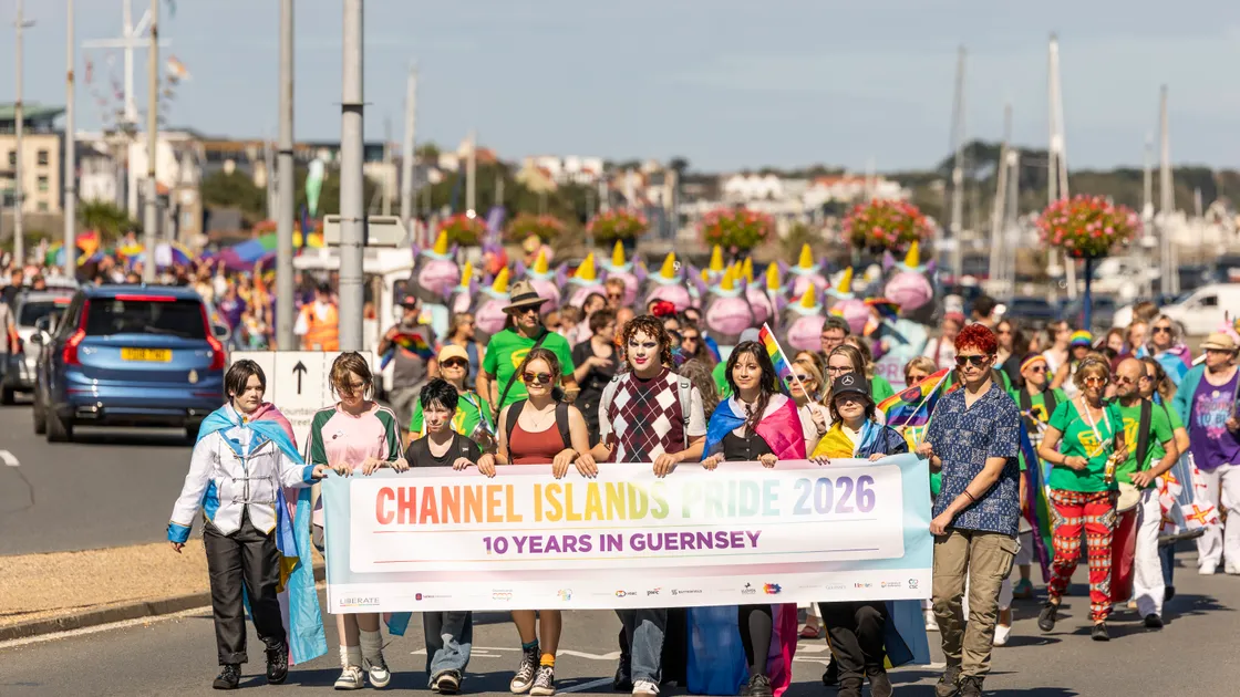 The Channel Islands Pride Parade went from Market Square to The Bathing Pools.