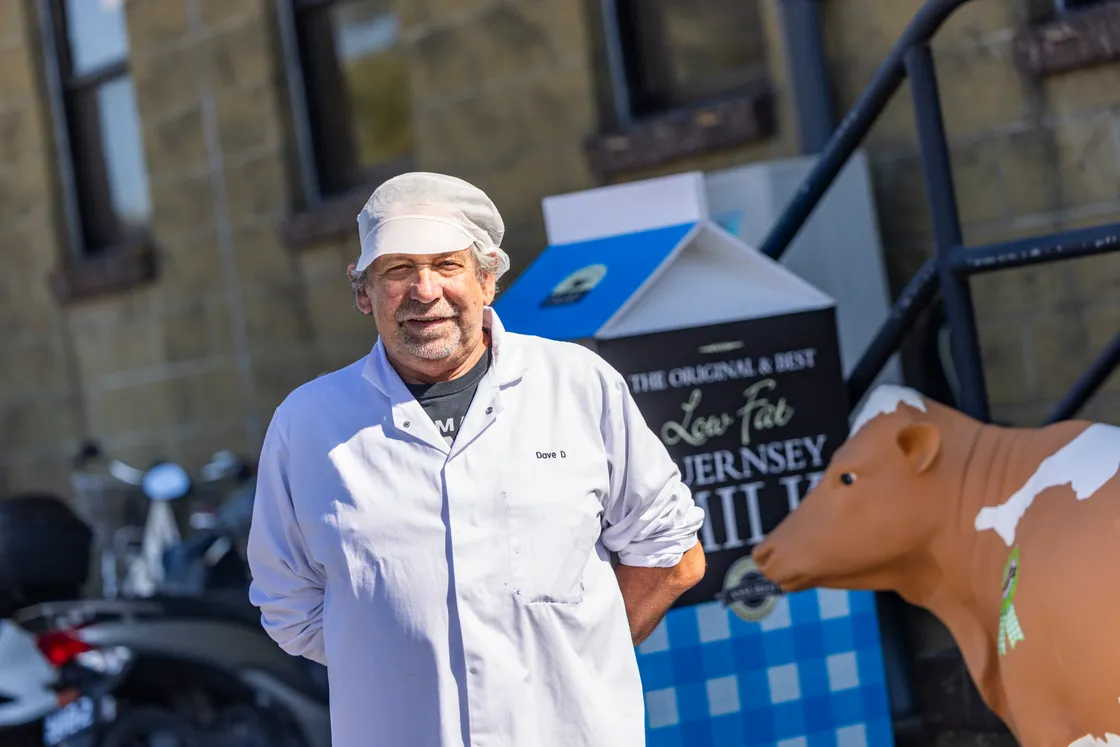 Production manager Dave Domaille has worked at the Dairy for nearly 40 years.