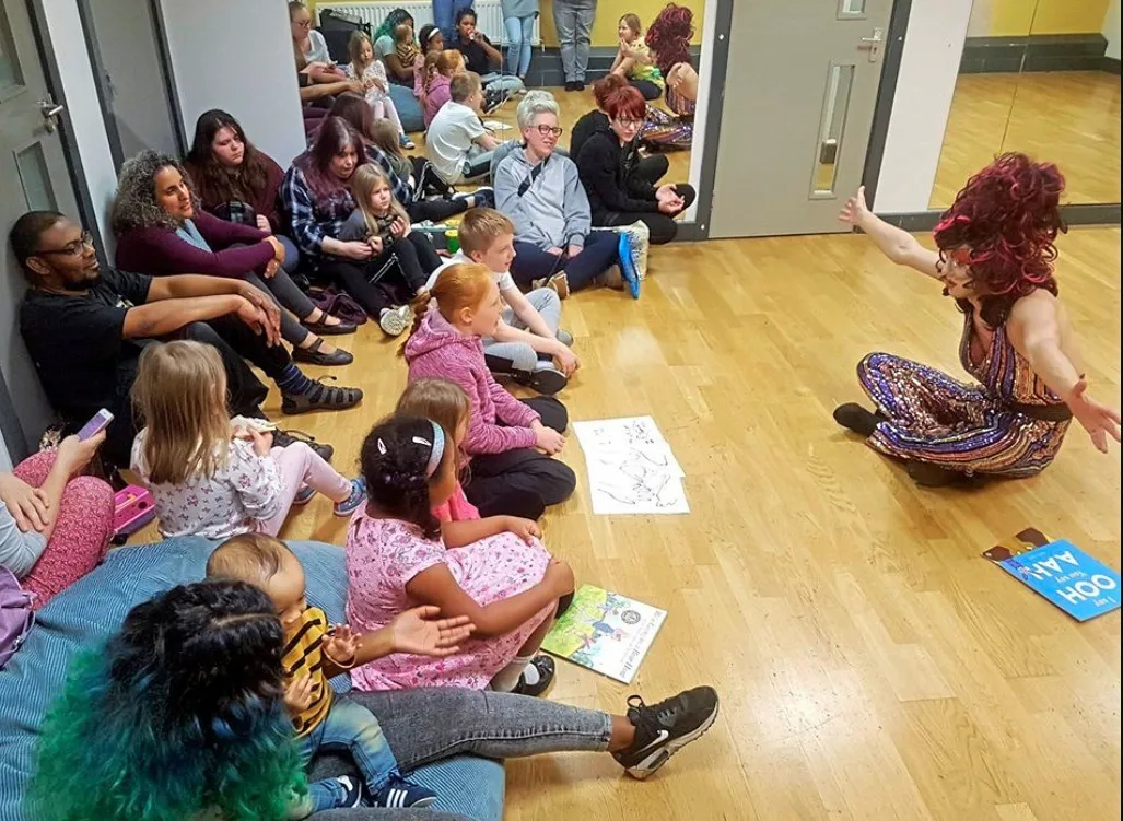 Aida H Dee performing at Autistic Pride earlier this year (25864211)