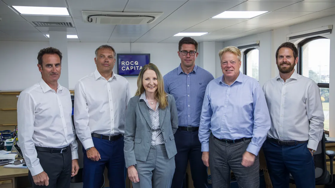 Rocq Capital team. left to right: John De Garis, Jamie Gregson, Ruth McKenzie, Adam Cox, Stuart Perfitt, Harry Bazzaz. (Picture by Sophie Rabey, 28597794)