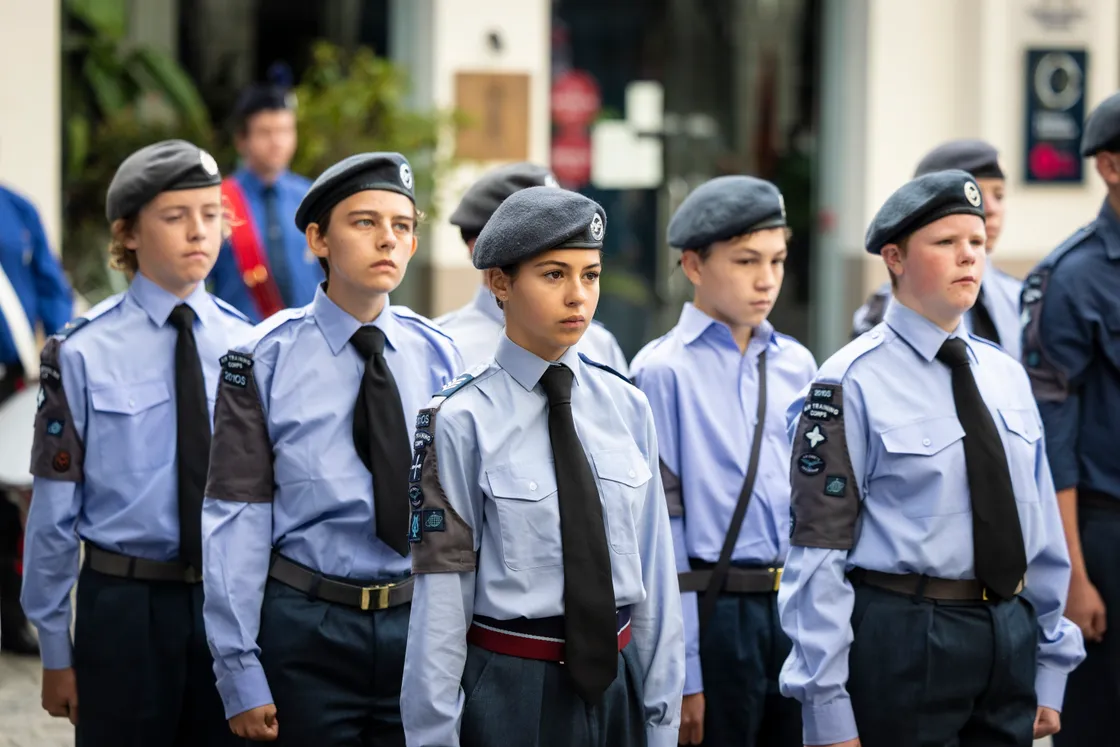 Among those in the parade were members of the Guernsey Air Cadets.