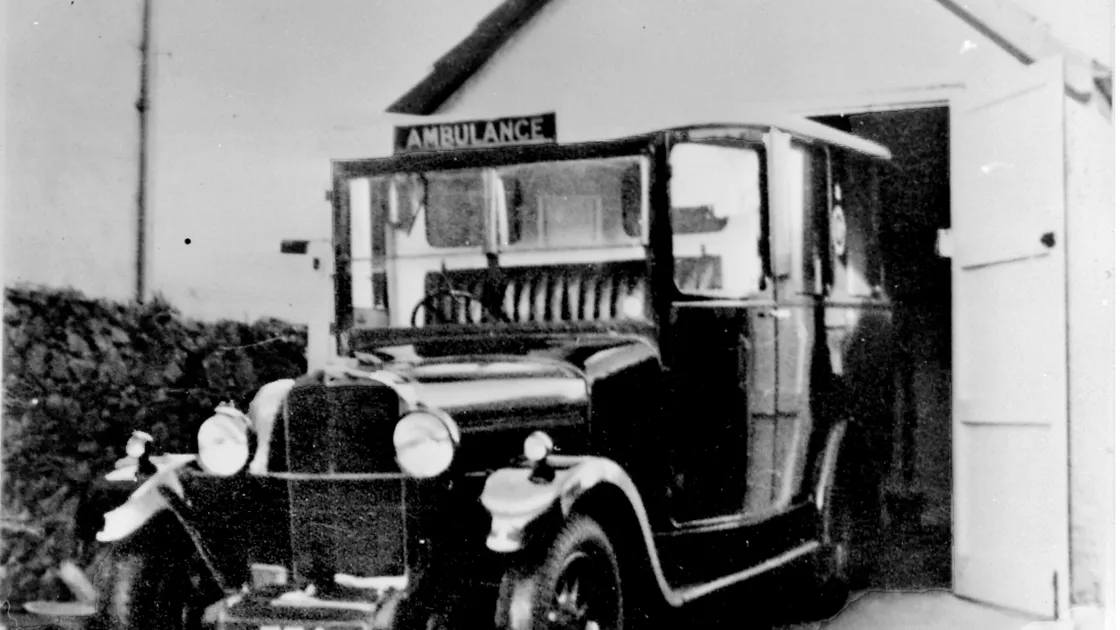 Ambulance founder Reg Blanchford’s first vehicle circa 1936.  