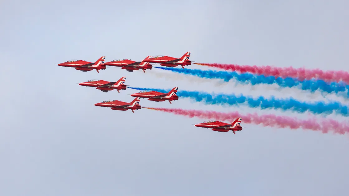 The Red Arrows were due to open tonight’s Guernsey Air Display.
