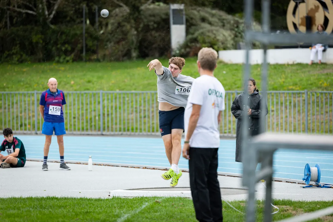 Joe Prince had a fifth-round best effort of 14.63m as he came out top in the shot put.