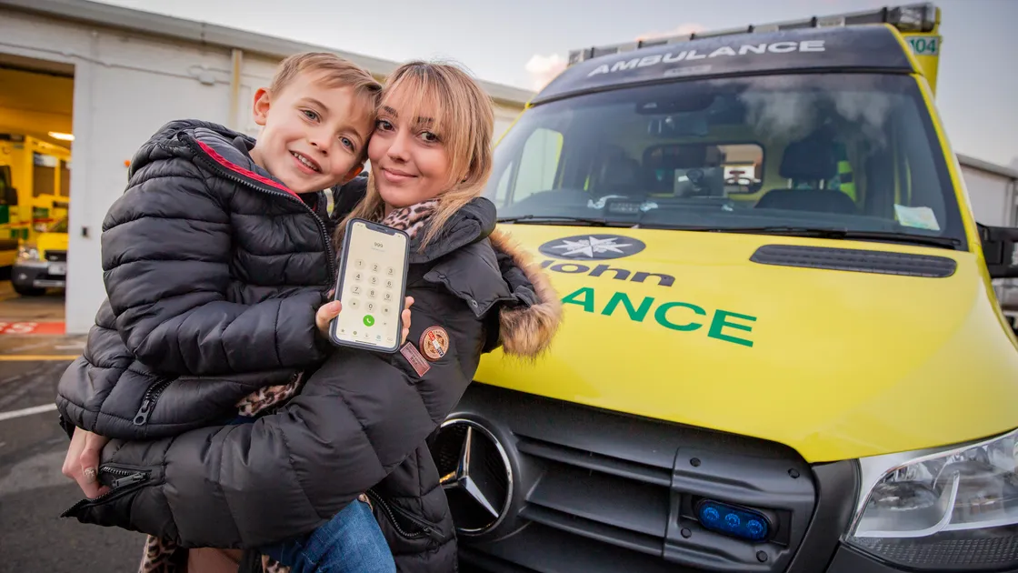 Colby Bridgman was just five years old when dialled 999 to call an ambulance when he realised his mum, Jess Payne, was seriously ill. Yesterday he received an award from the St John Emergency Ambulance Service. (Pictures by Sophie Rabey, 31701511)