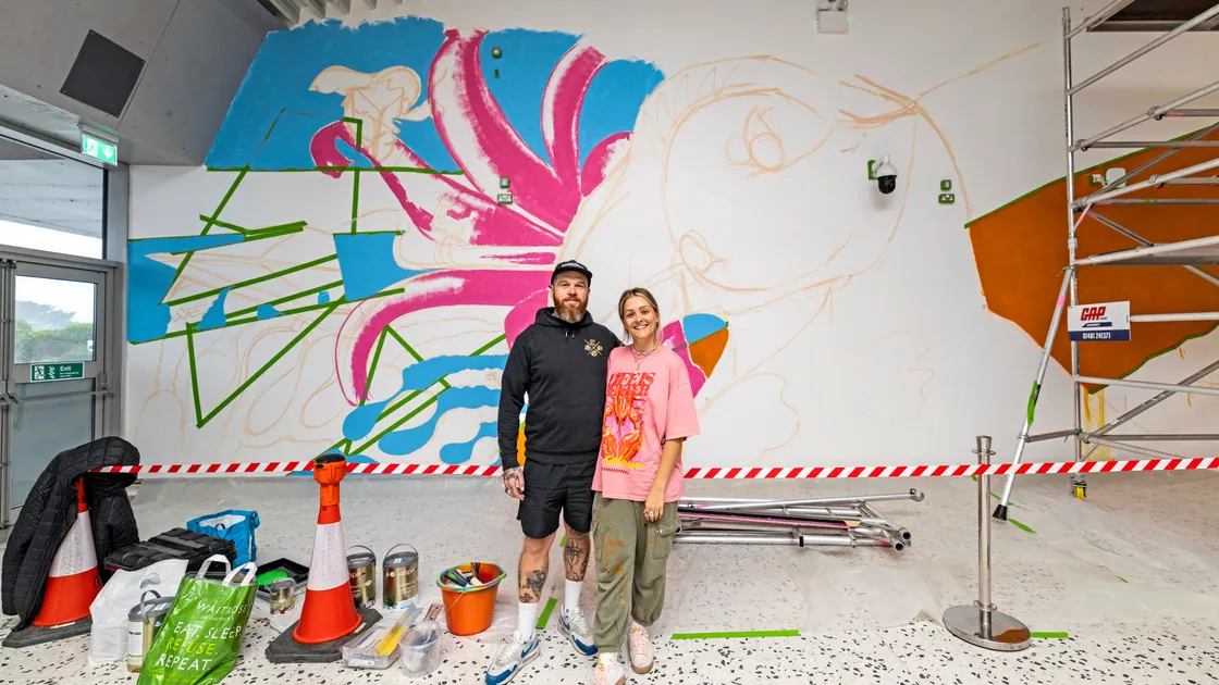 No tight deadline had been put on the completion of the works, as the couple are fitting it around their full-time jobs, Tiff’s other artwork and Woodie’s work as a tattoo and street artist