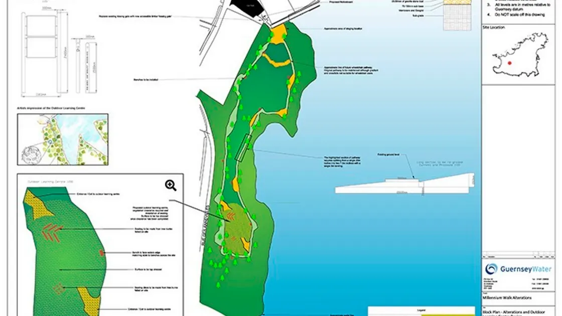  Plan supplied by Guernsey Water giving details of the work it plans to carry out.