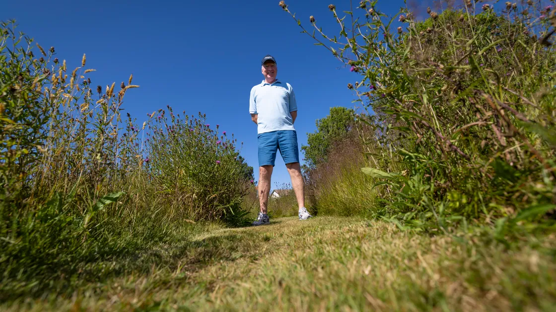 Pollinator Project chairman Gordon Steele at Fort Road.