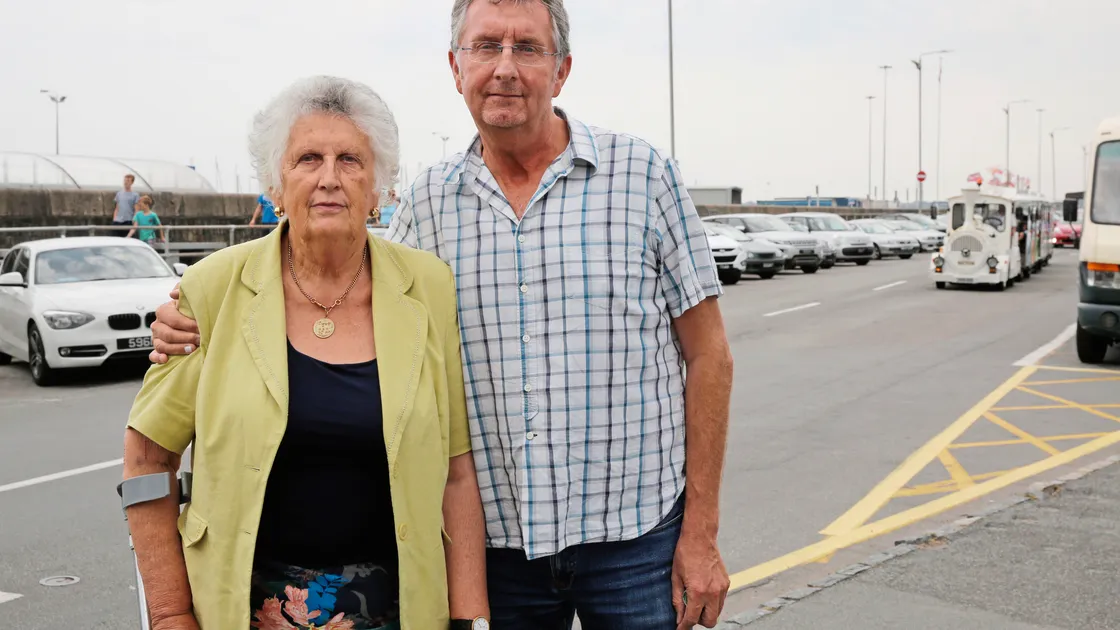 Travel Trident MD Peter Wilcox with his mother Adey who received a ticket for parking her car in a Port Permit space. (Picture by Adrian Miller, 22211893)