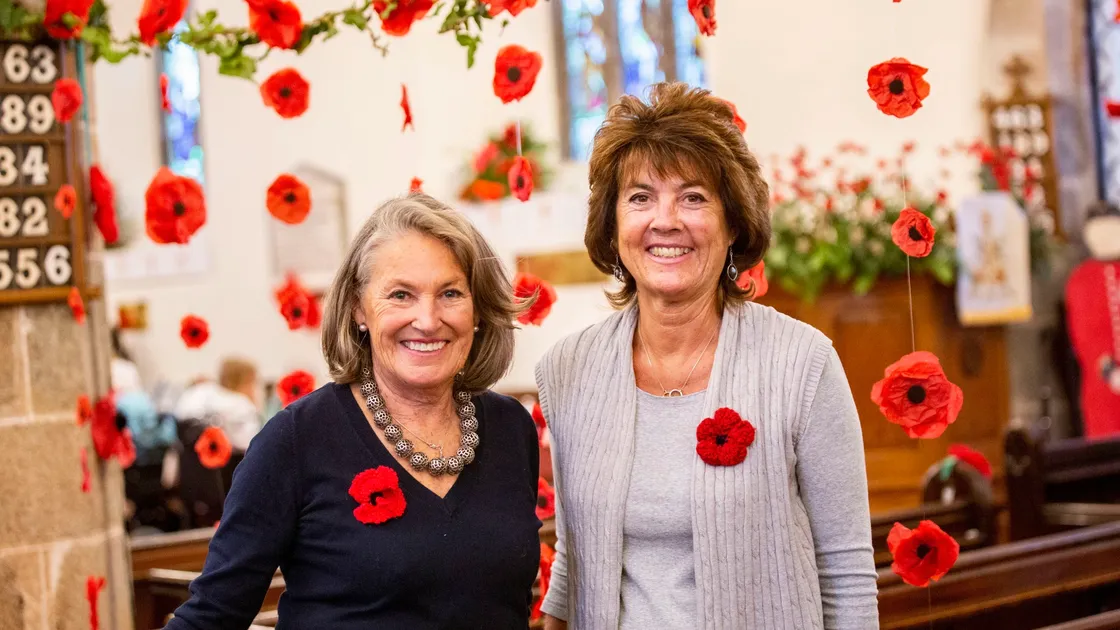 The decoration of the church was organised by Diana Arundale, left, who had a team of volunteers to help. She is pictured with Lena Chesney. (30188724)