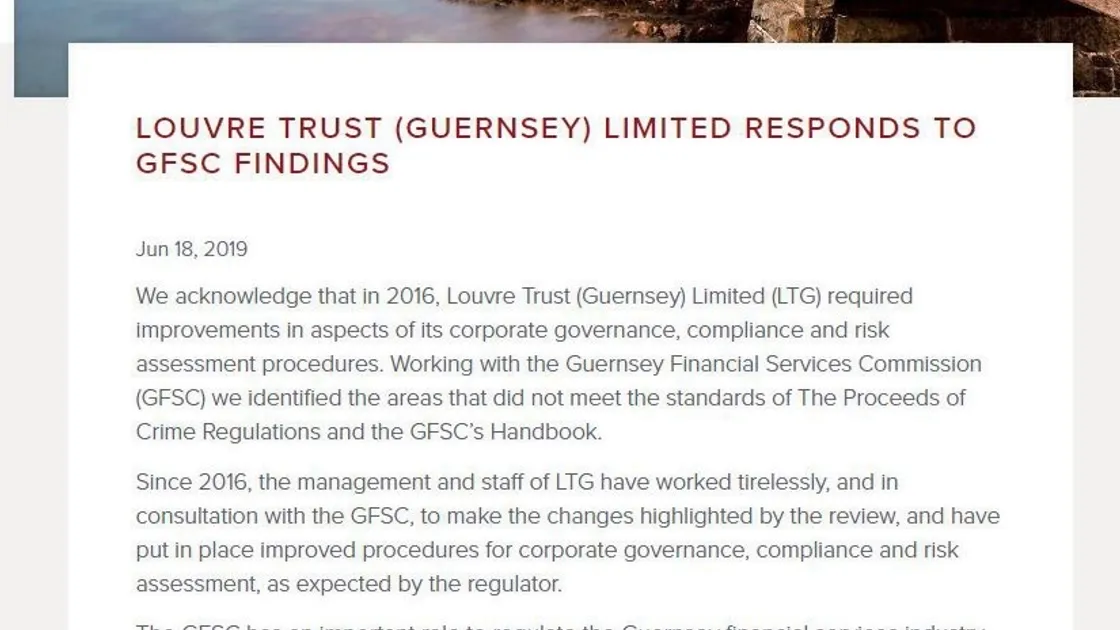 Louvre Trust posted a full response to the GFSC's action on its website.(24999102)