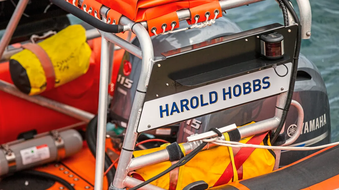 St Peter Port RNLI's new Atlantic 85 B class lifeboat, Harold Hobbs.  (33375026)