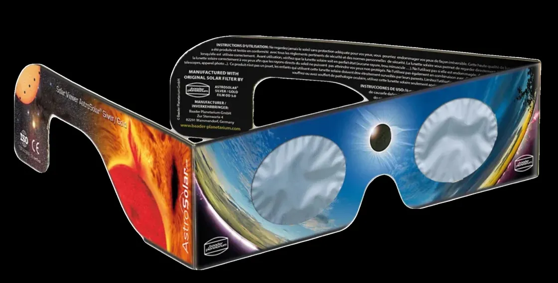 Solar eclipse glasses. 