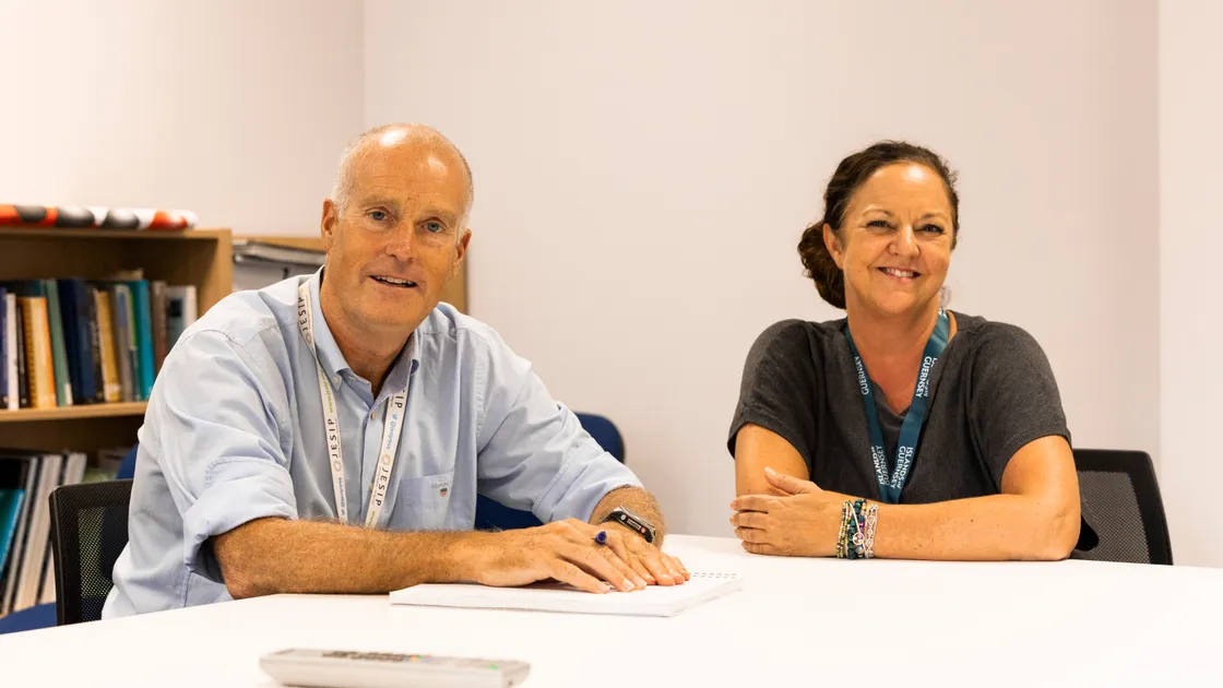 Channel Islands Emergency Planning Officer Kevin Murphy and Visit Guernsey’s lead marketing officer Zoe Gosling spoke about plans which had to be rolled out when flights were cancelled recently.				 (Picture by Sophie Rabey, 34928858)